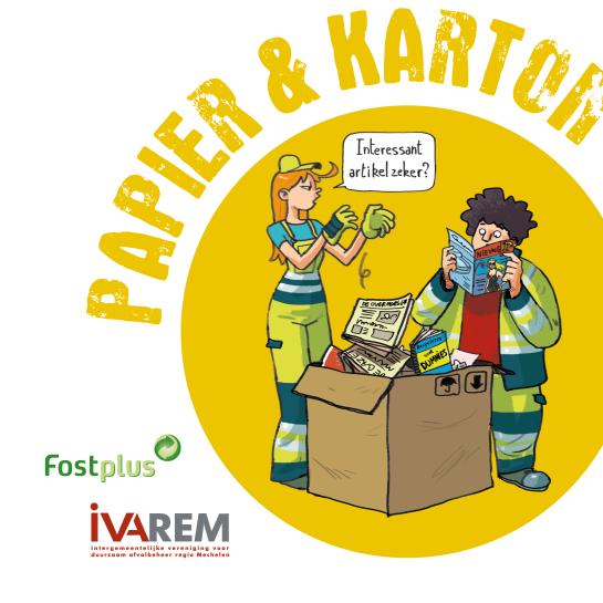 vuilnisbaksticker papier & karton